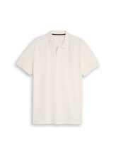 Niet geselecteerd, Piqué poloshirt met geborduurd logo door Tom Tailor, bruin
