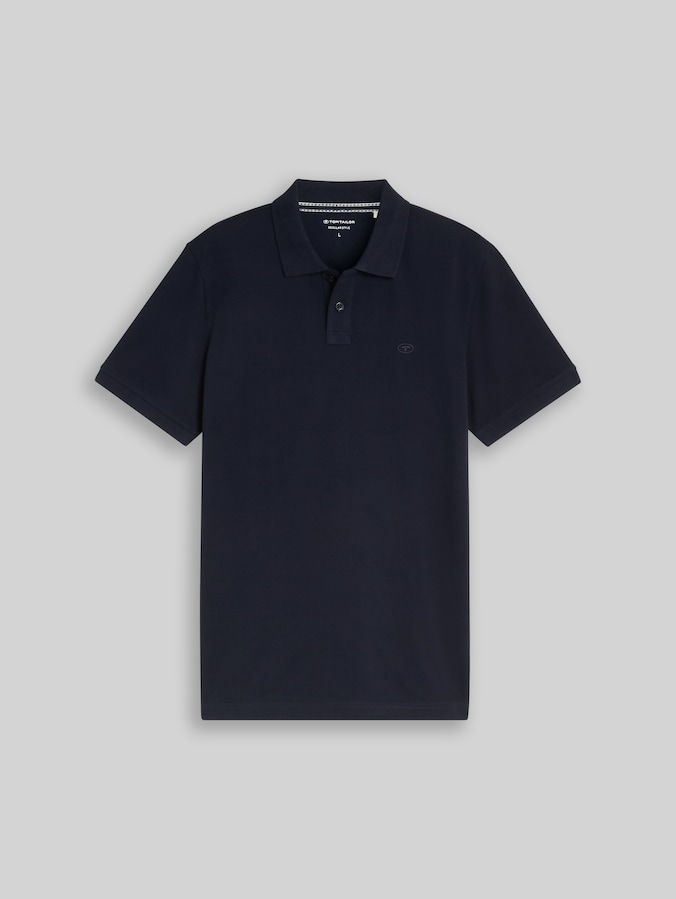 Piqué Poloshirt mit Logo-Stickerei von Men, sky captain blue