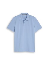 Ausgewählt, Piqué Poloshirt mit Logo-Stickerei von Tom Tailor, blau