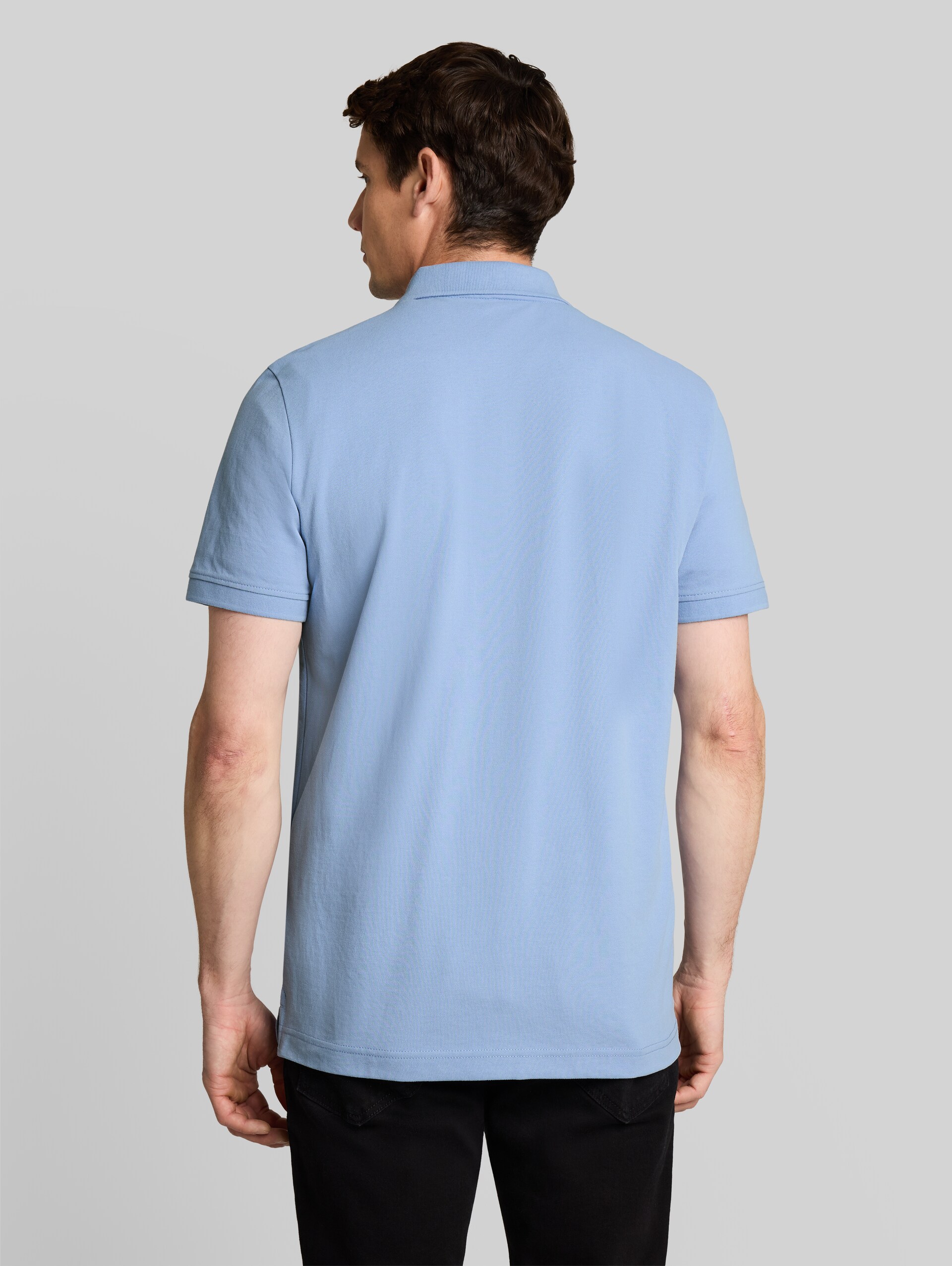 Piqué Poloshirt mit Logo-Stickerei - Pale Blue