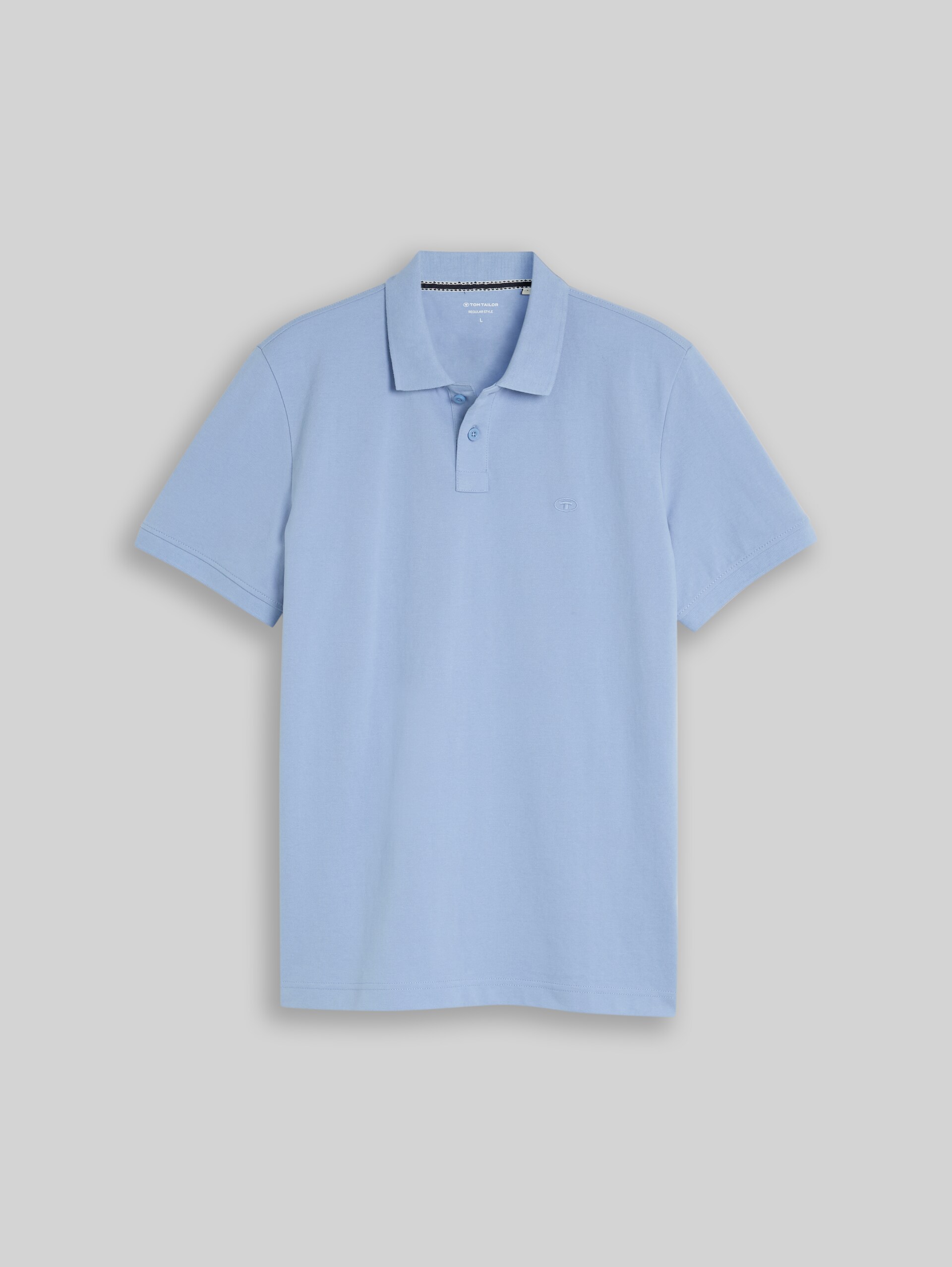 Piqué Poloshirt mit Logo-Stickerei - Pale Blue
