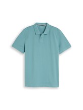 Niet geselecteerd, Piqué poloshirt met geborduurd logo door Tom Tailor, blauw