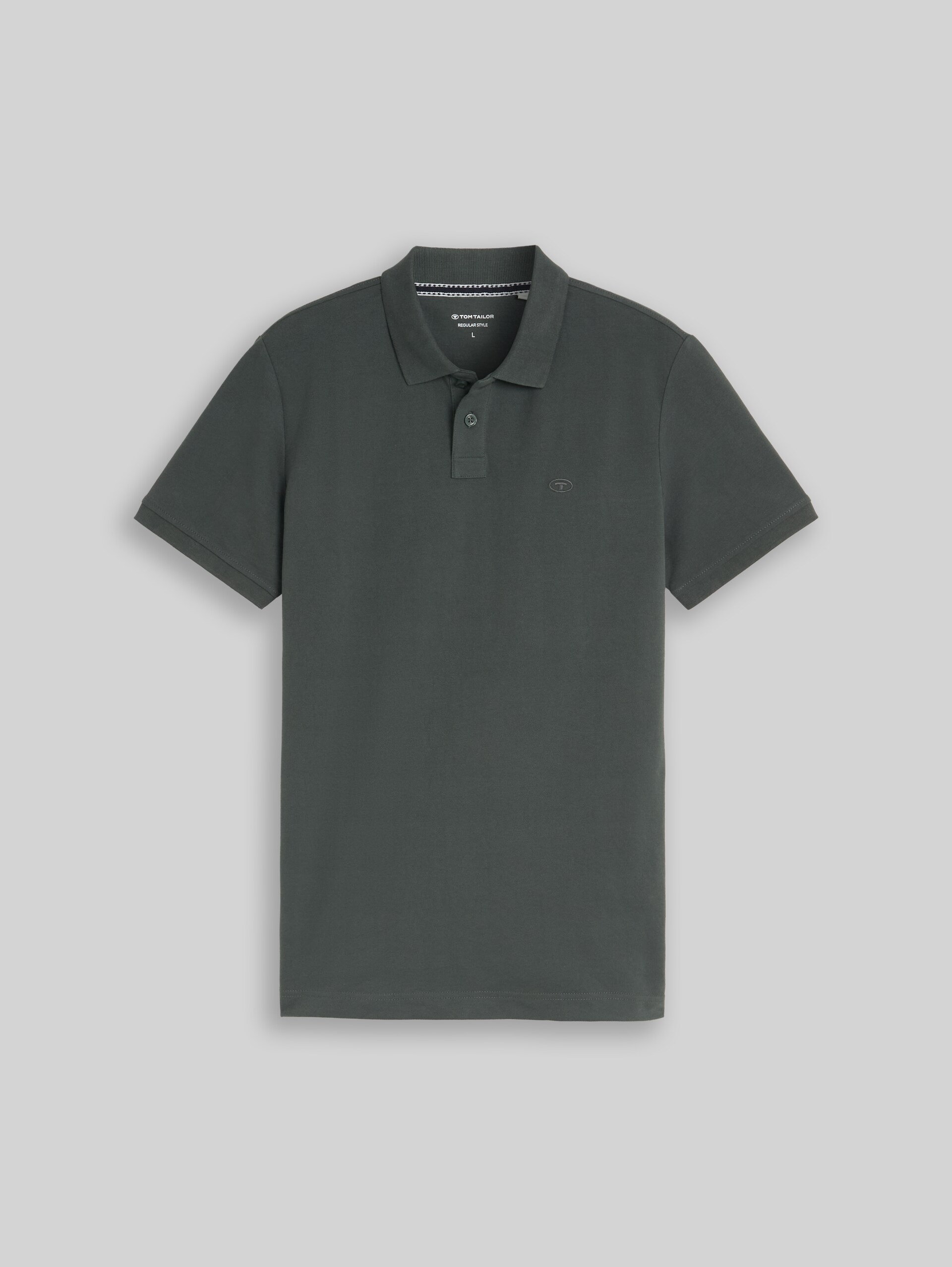 Piqué Poloshirt mit Logo-Stickerei - Darkest Olive