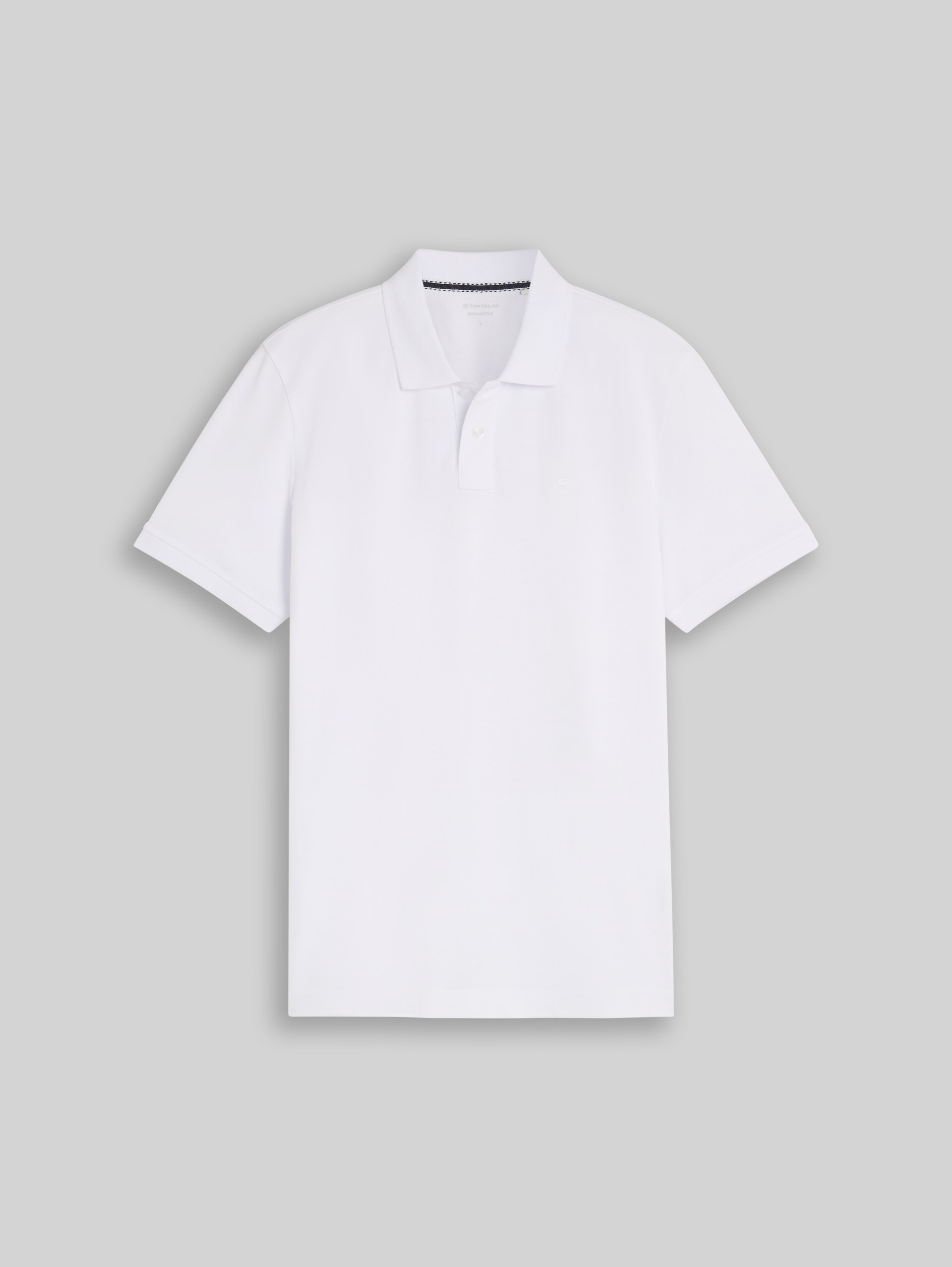 Piqué Poloshirt mit Logo-Stickerei - White