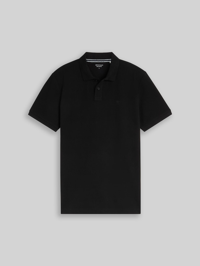 Polo en piqué avec logo brodé par Men, Black