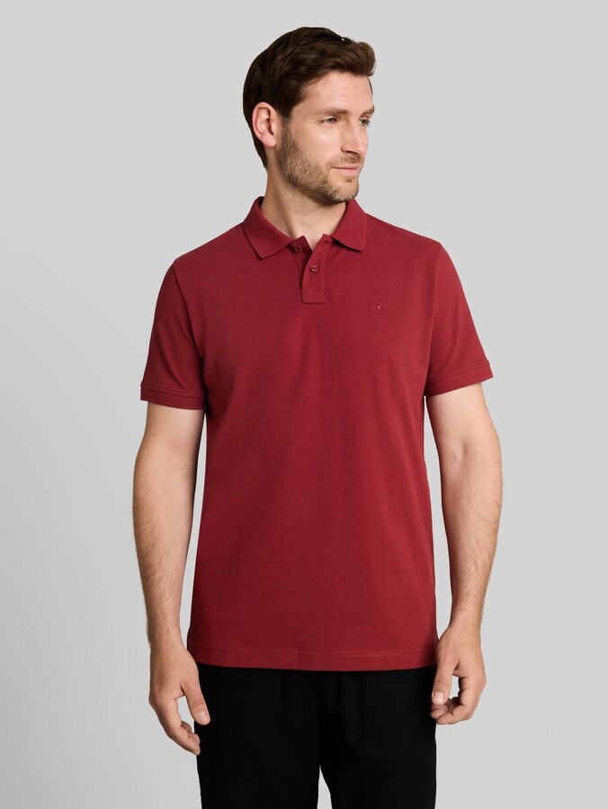 Piqué Poloshirt mit Logo-Stickerei von Men, pear red