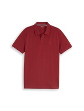 Niet geselecteerd, Piqué poloshirt met geborduurd logo door Tom Tailor, rood