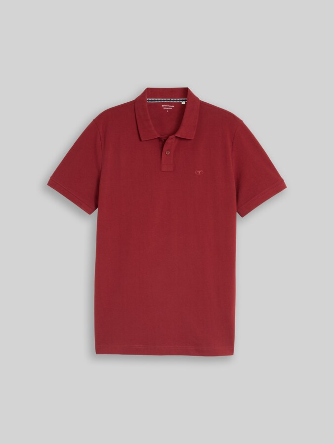 Piqué Poloshirt mit Logo-Stickerei von Men, pear red