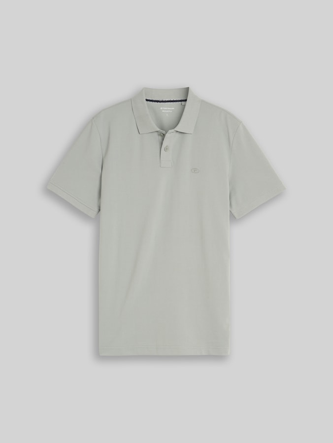 Polo en piqué avec logo brodé par Men, iron mint