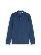 Nicht ausgewählt, Langarm Piqué Poloshirt von Tom Tailor, blau
