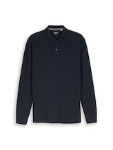Non sélectionné, Polo en piqué à manches longues par Tom Tailor, bleu