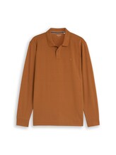 Nicht ausgewählt, Langarm Piqué Poloshirt von Tom Tailor, braun