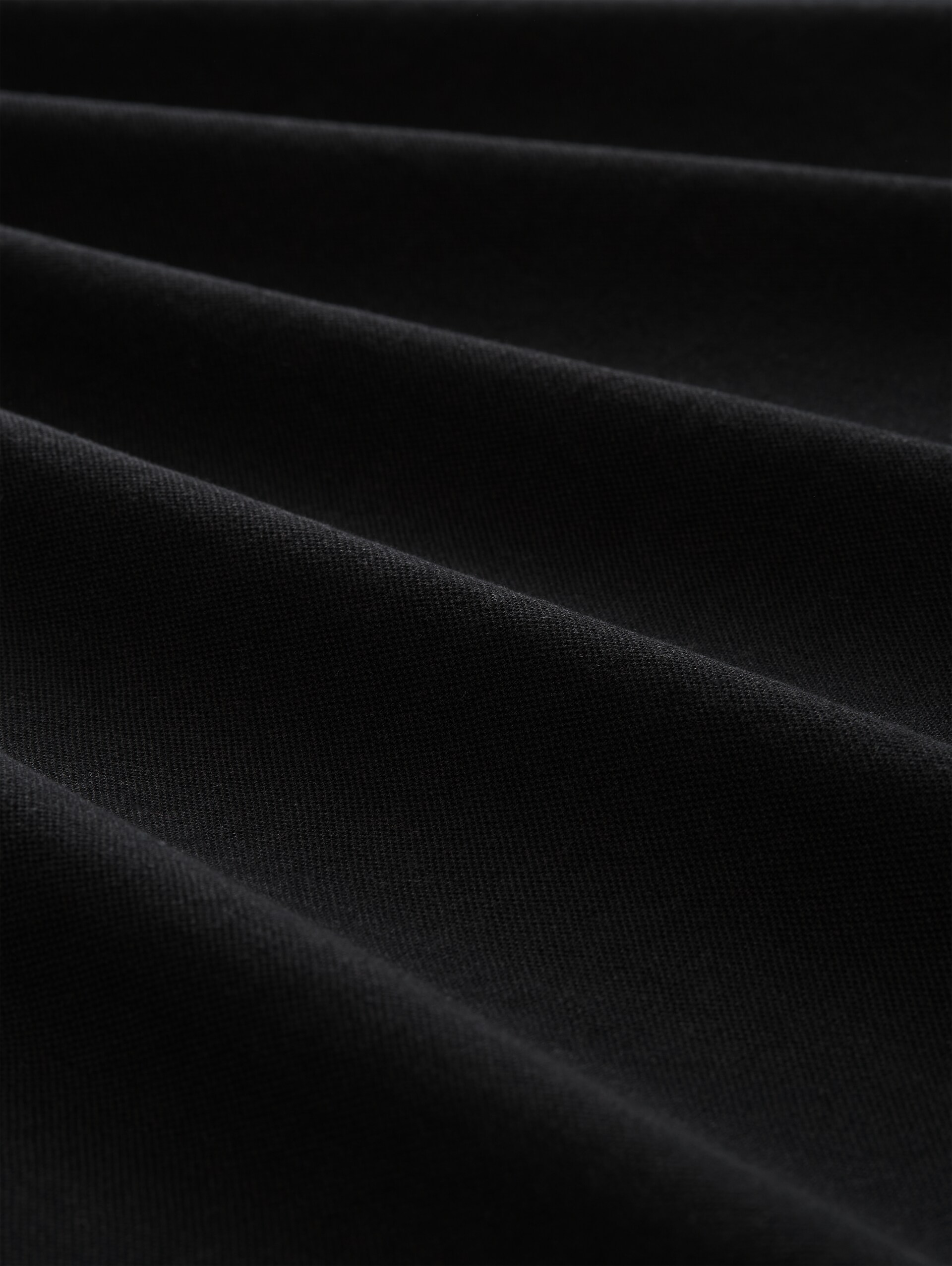 Langarm Piqué Poloshirt - Black