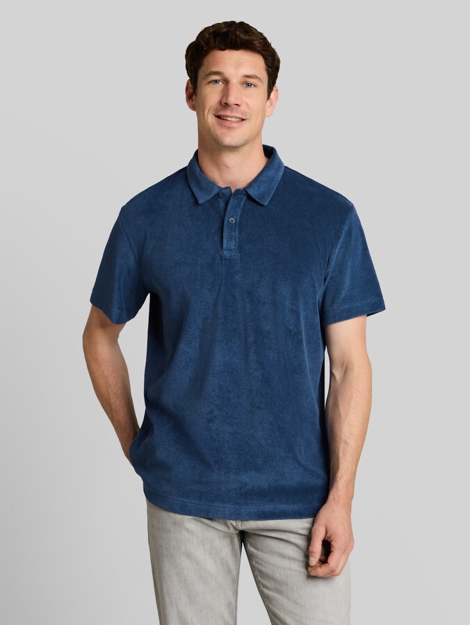 Poloshirt aus Frottee von Men, Dark Duck Blue