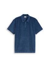 Ausgewählt, Poloshirt aus Frottee von Tom Tailor, blau