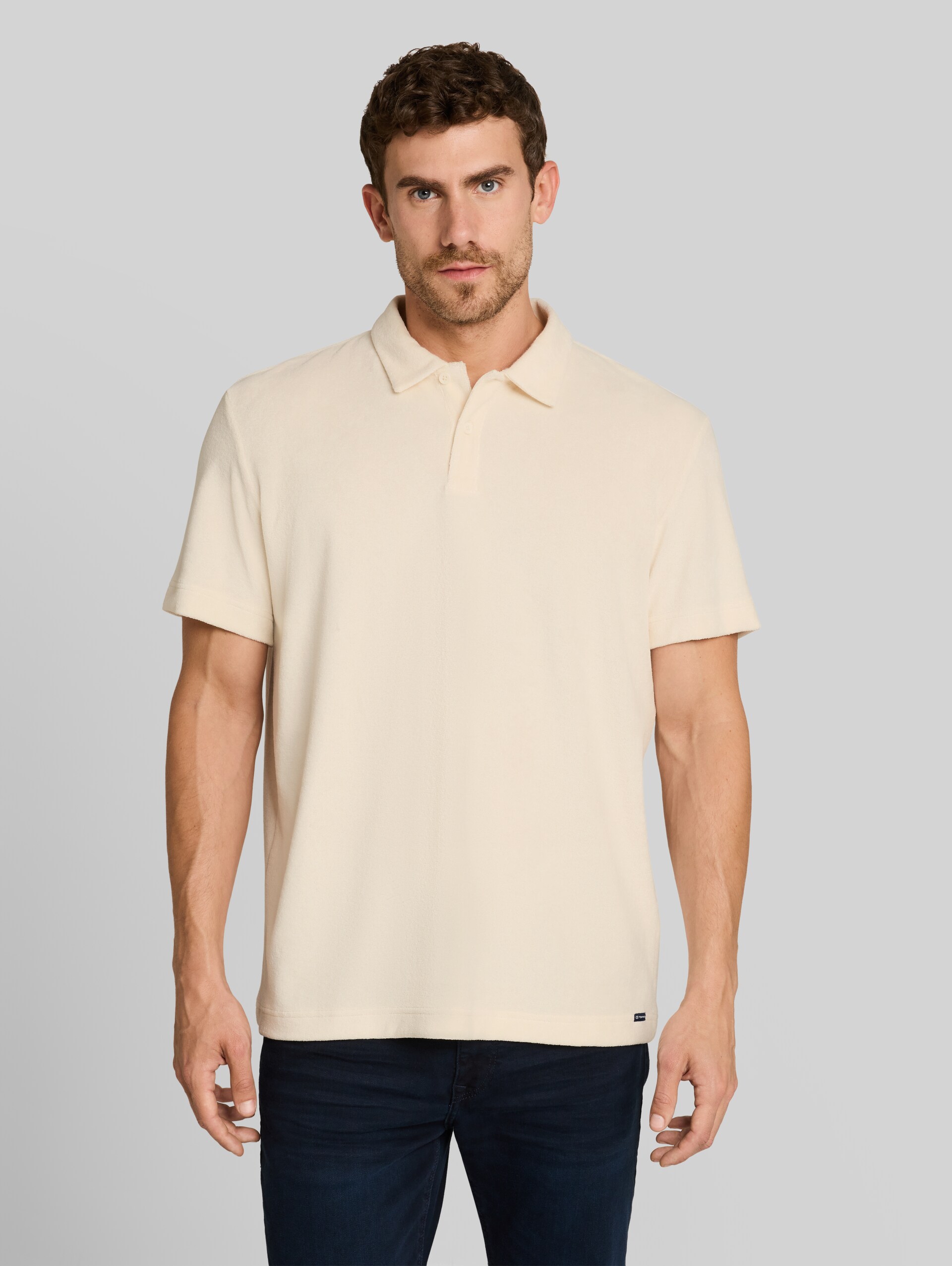 Poloshirt aus Frottee - Gardenia White