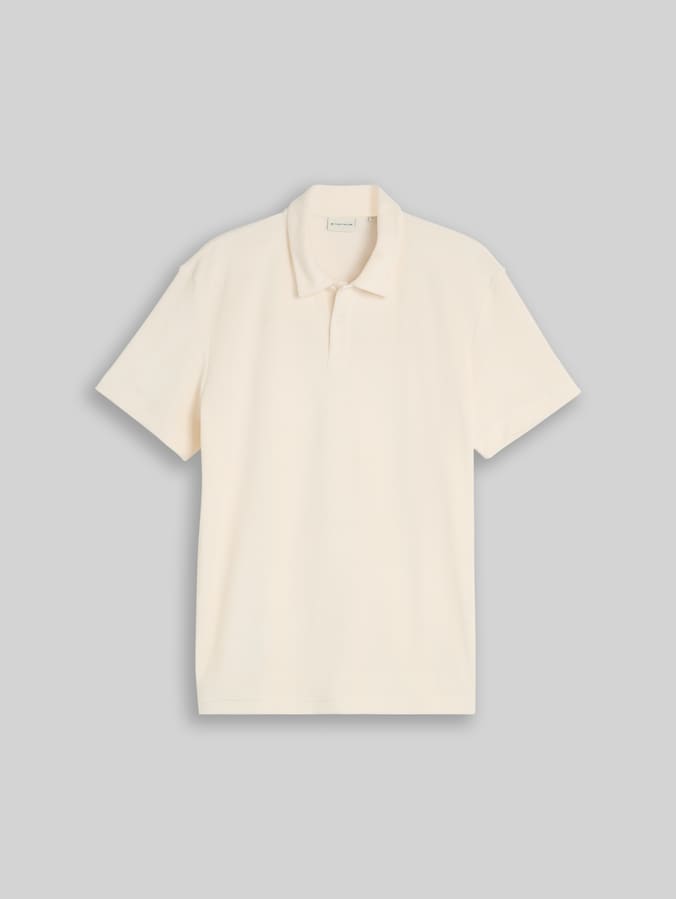 Poloshirt aus Frottee von Men, Gardenia White
