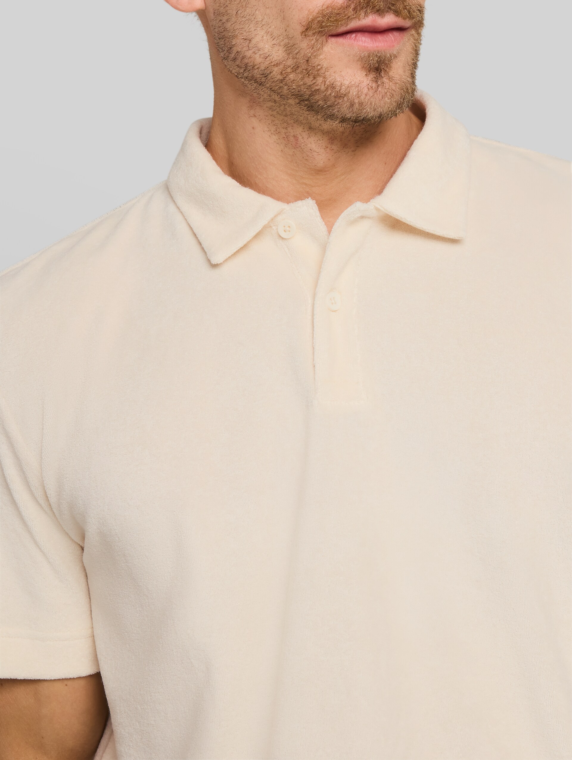 Poloshirt aus Frottee - Gardenia White