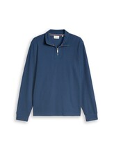 Ausgewählt, Troyer Sweatshirt aus Baumwolle von Tom Tailor, blau