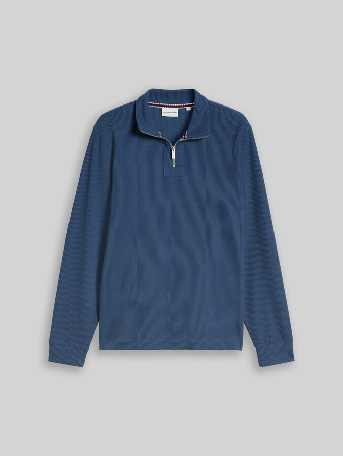 Troyer Sweatshirt aus Baumwolle von Men, Dark Duck Blue