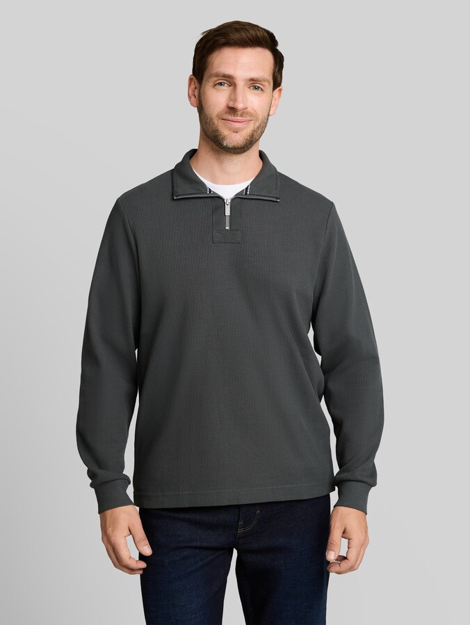 Troyer Sweatshirt aus Baumwolle von Men, Darkest Olive