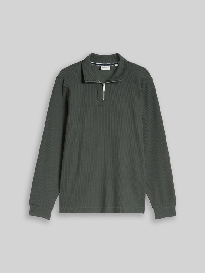 Troyer Sweatshirt aus Baumwolle von Men, Darkest Olive