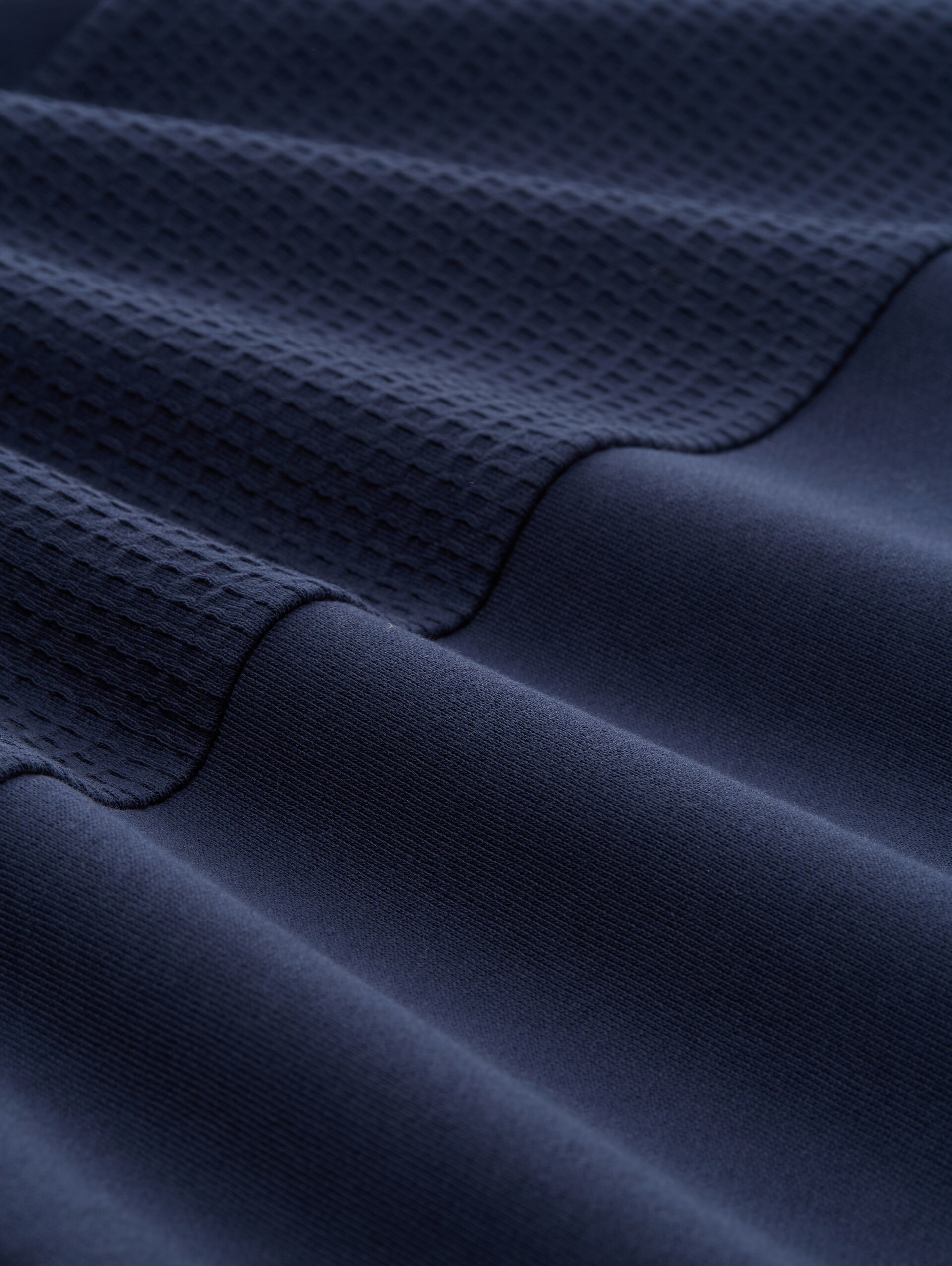 Snood-sweatshirt van katoen - Indigo Ink Blue - Materiaalweergave