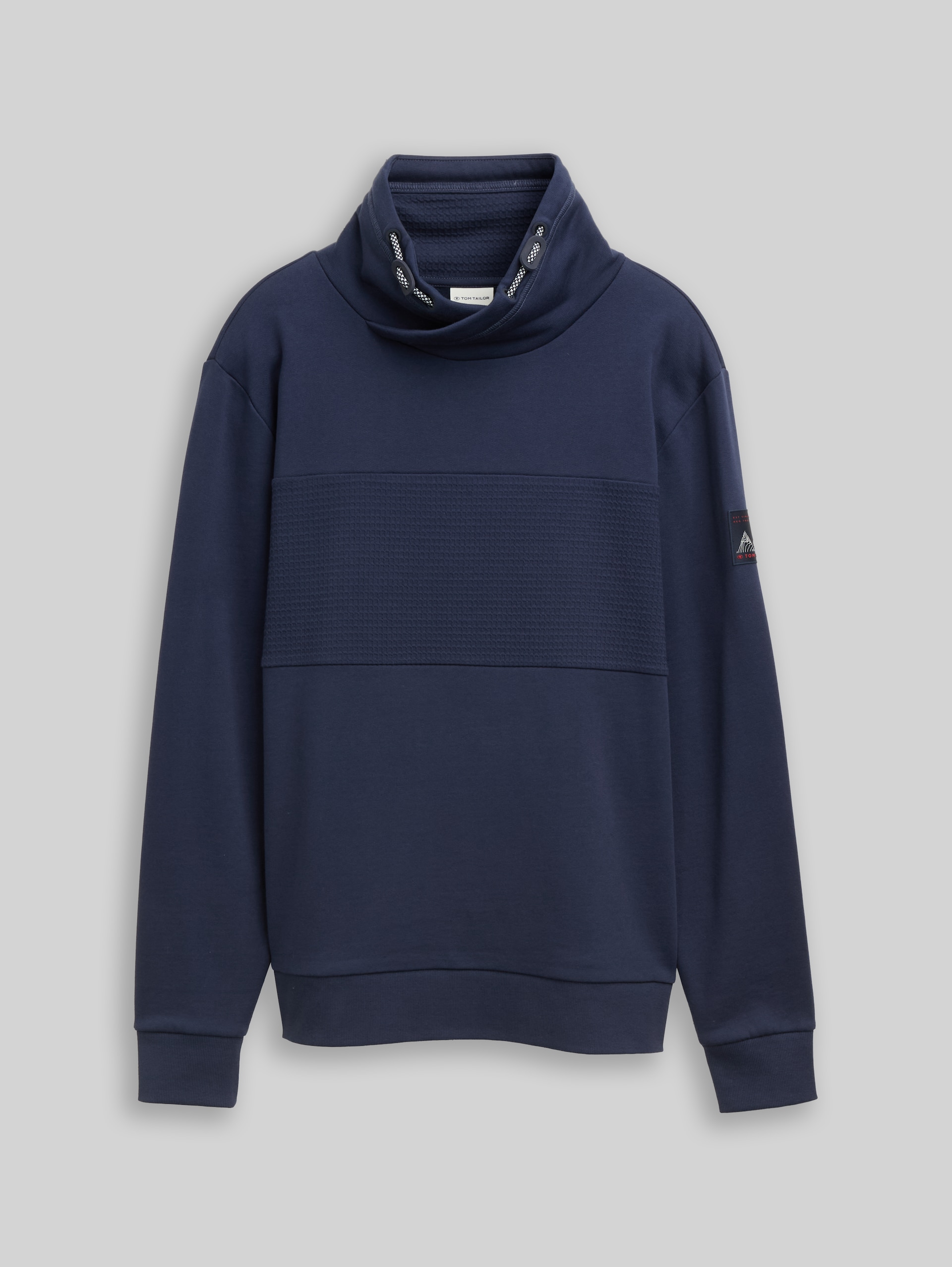 Snood-sweatshirt van katoen - Indigo Ink Blue - Product vooraanzicht