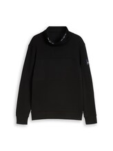 Ausgewählt, Snood Sweatshirt aus Baumwolle von Tom Tailor, schwarz