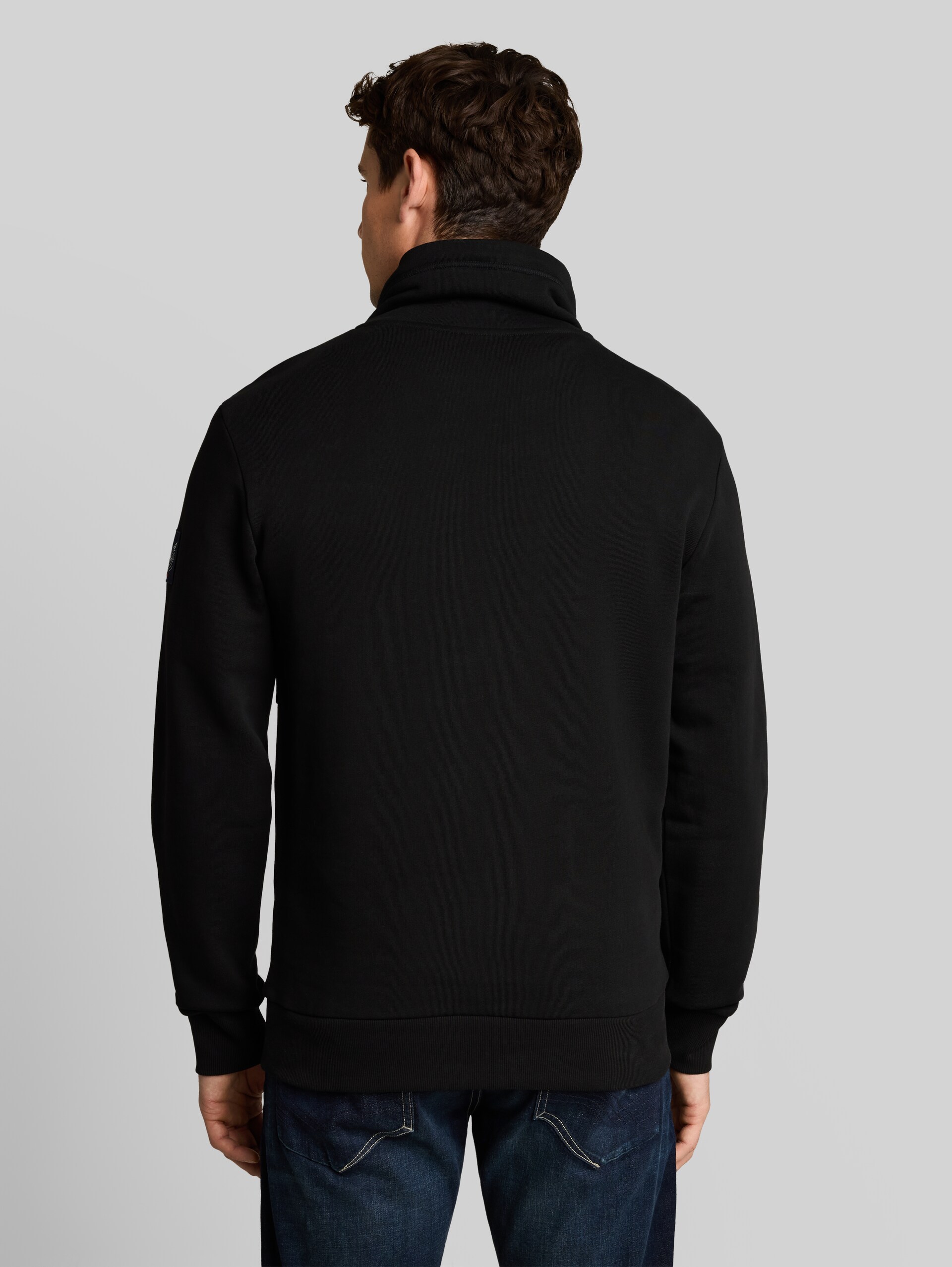Snood Sweatshirt aus Baumwolle - Black - Auschnitt Model-Rückansicht