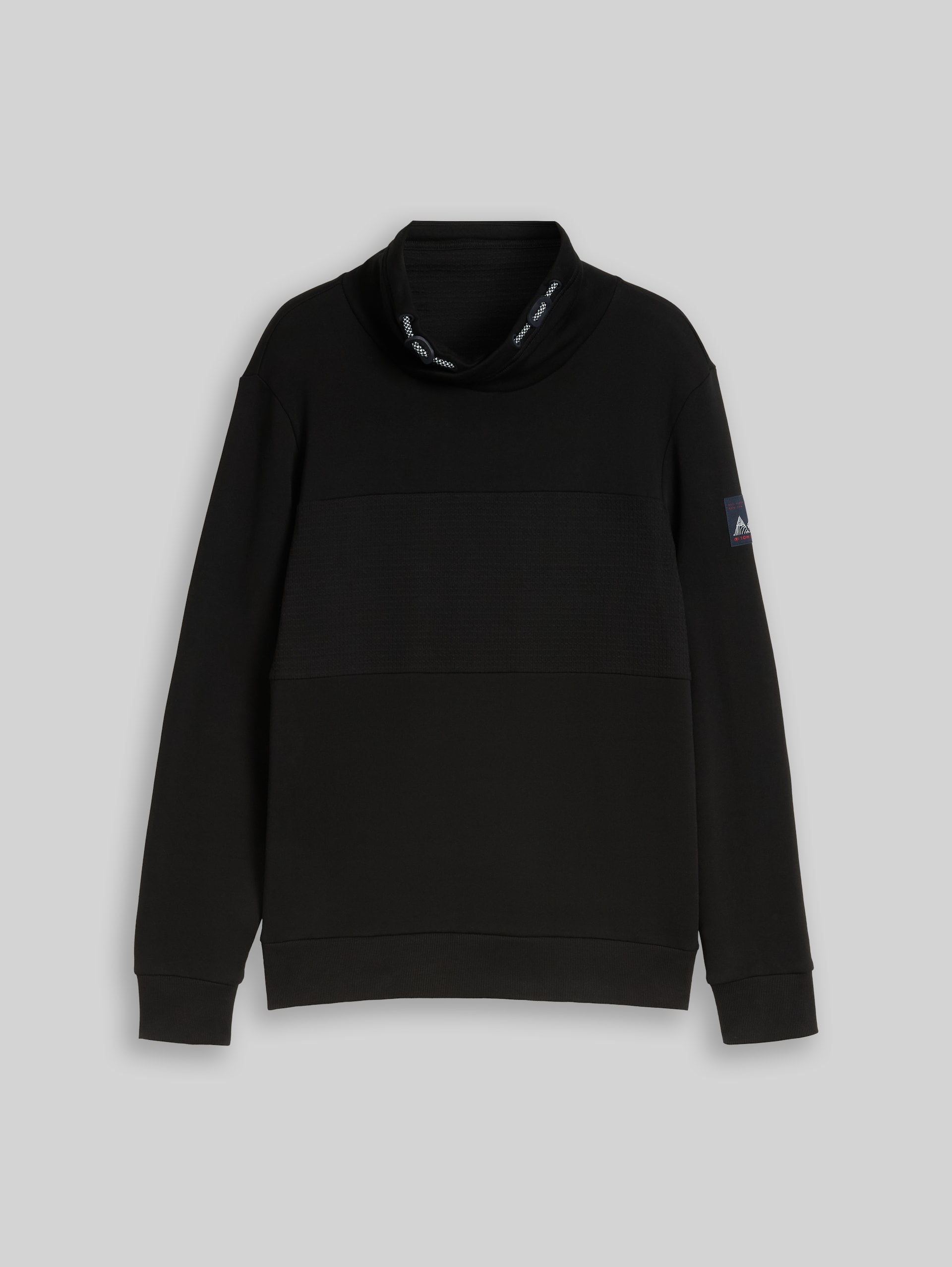 Snood Sweatshirt aus Baumwolle - Black - Vorder-Produkt-Ansicht