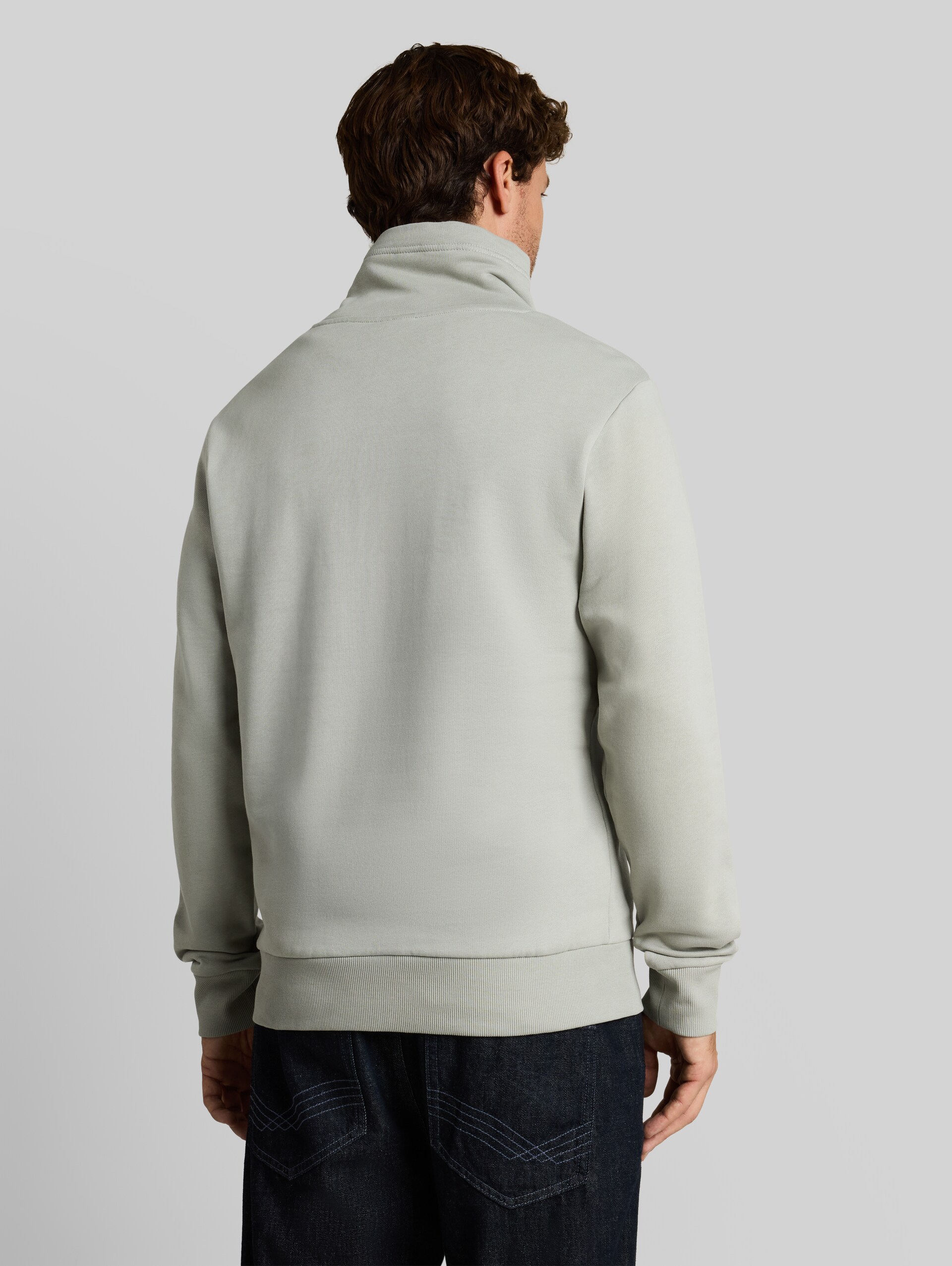 Snood-sweatshirt van katoen - iron mint - Neklijn model-achteraanzicht