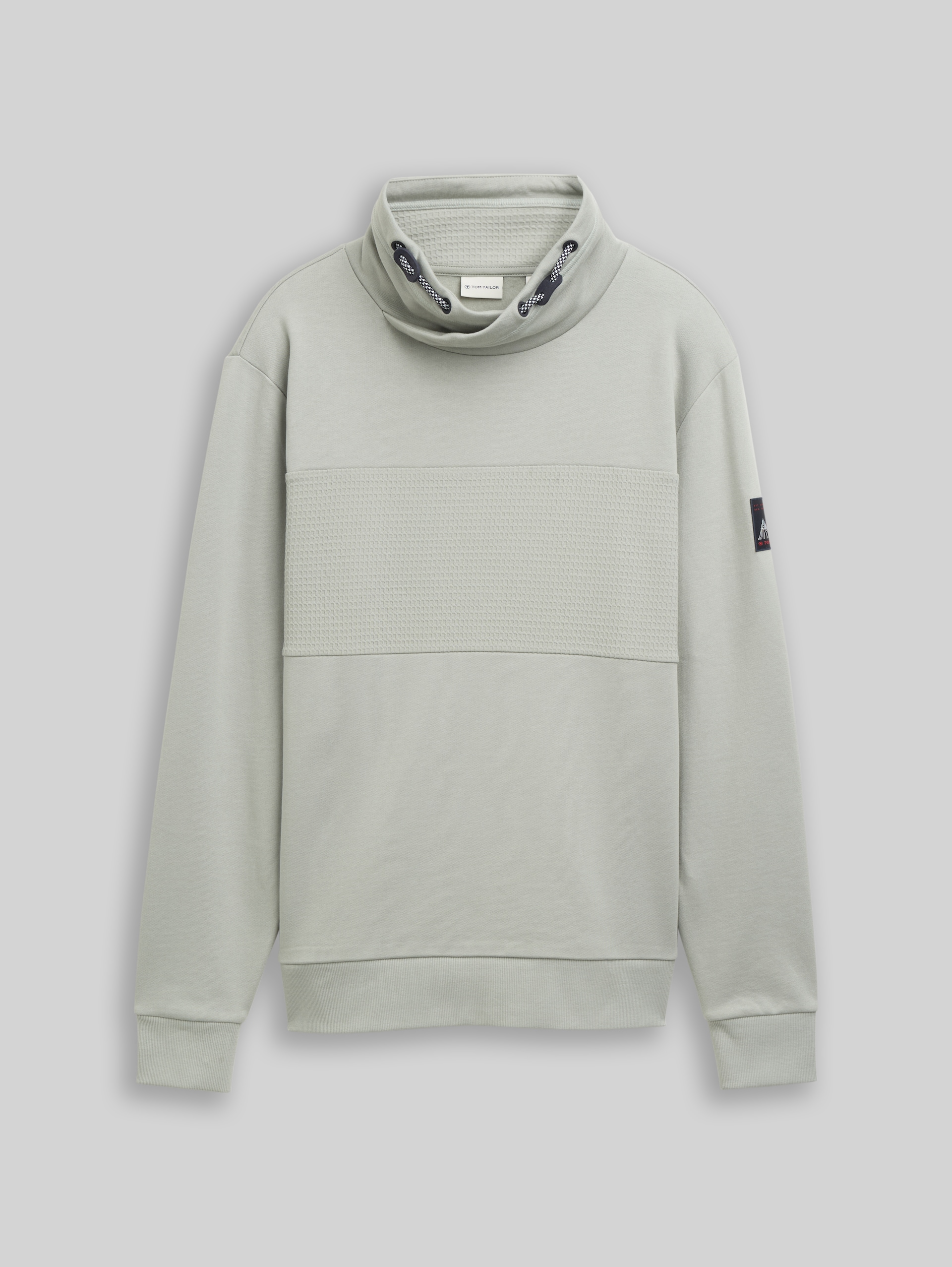 Snood-sweatshirt van katoen - iron mint - Product vooraanzicht