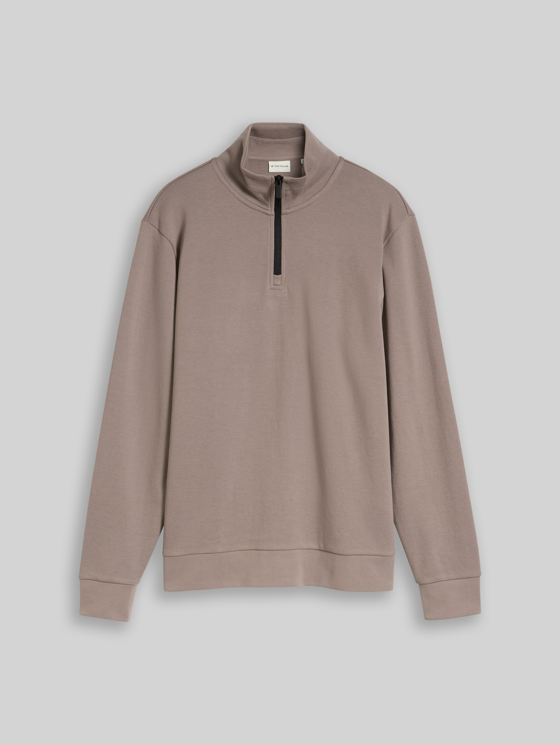 Troyer Sweatshirt - Driftwood Taupe - Vorder-Produkt-Ansicht