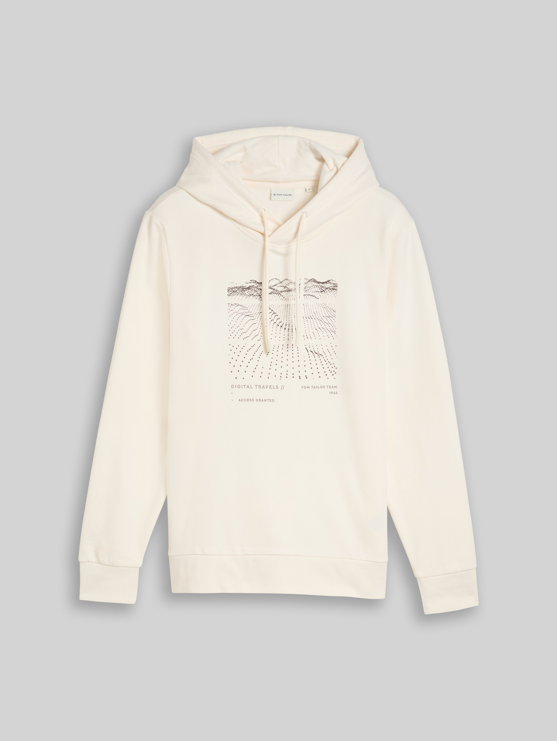 Sweat à capuche imprimé - Gardenia White - Vue de face du produit