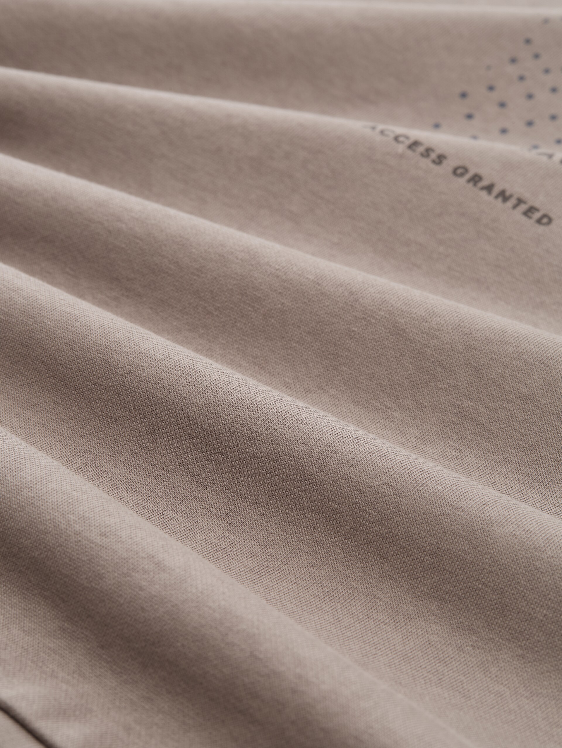 Hoodie met print - Driftwood Taupe - Materiaalweergave