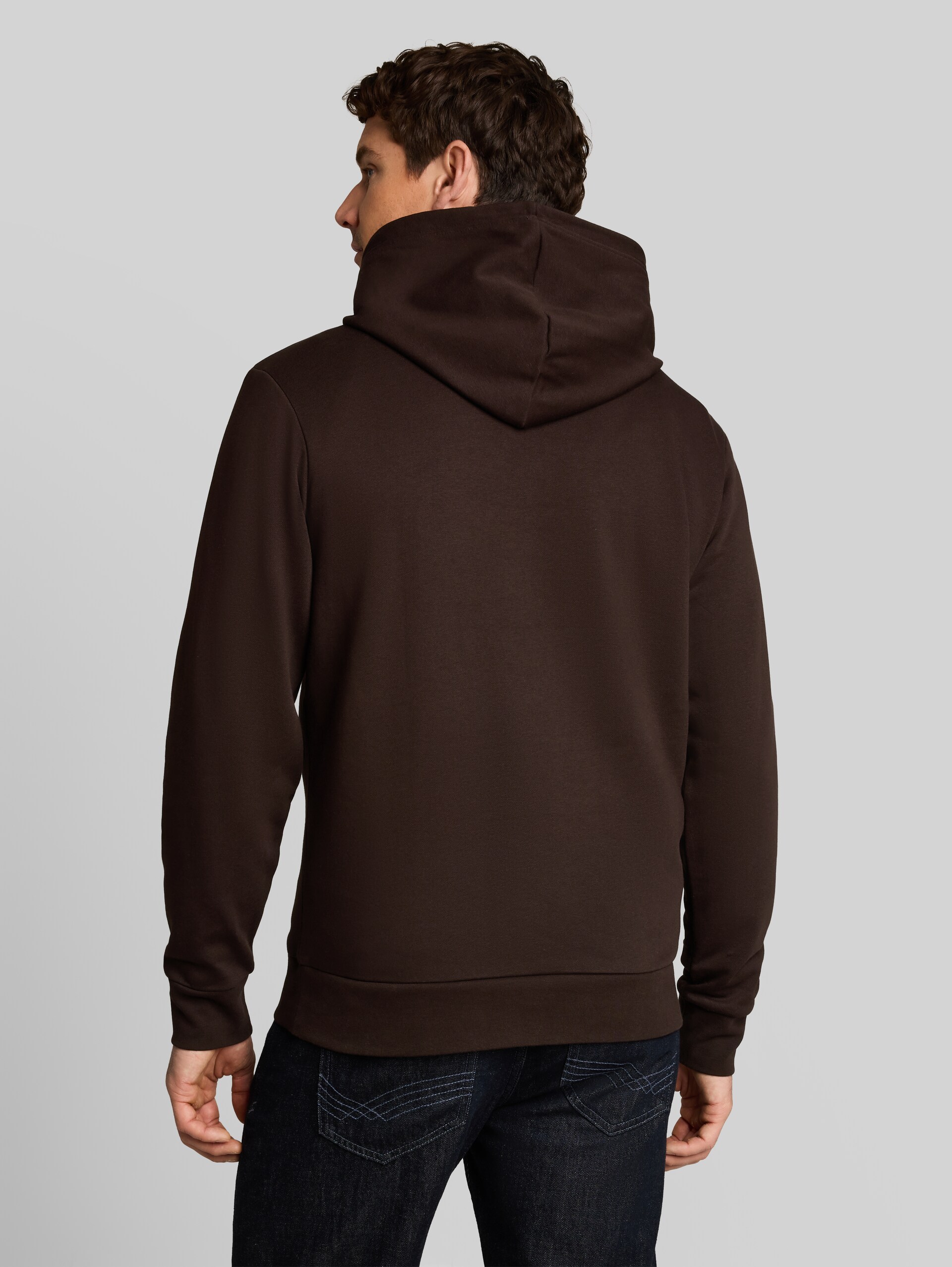 Sweat à capuche imprimé - Dark Chocolate Brown - Découpe Vue arrière du modèle