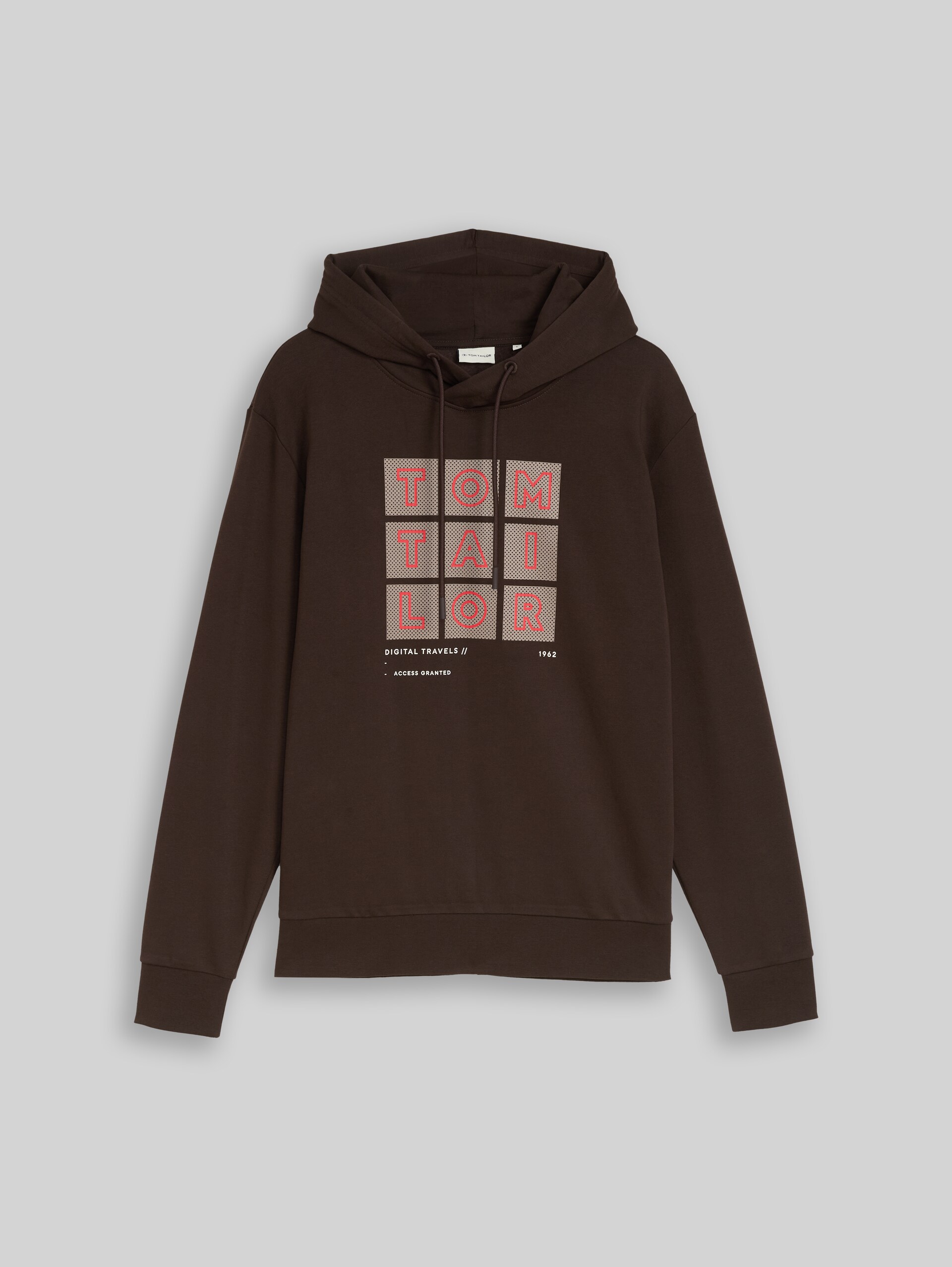 Sweat à capuche imprimé - Dark Chocolate Brown - Vue de face du produit