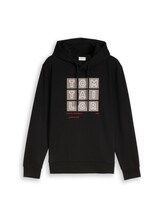 Non sélectionné, Sweat à capuche imprimé par Tom Tailor, noires