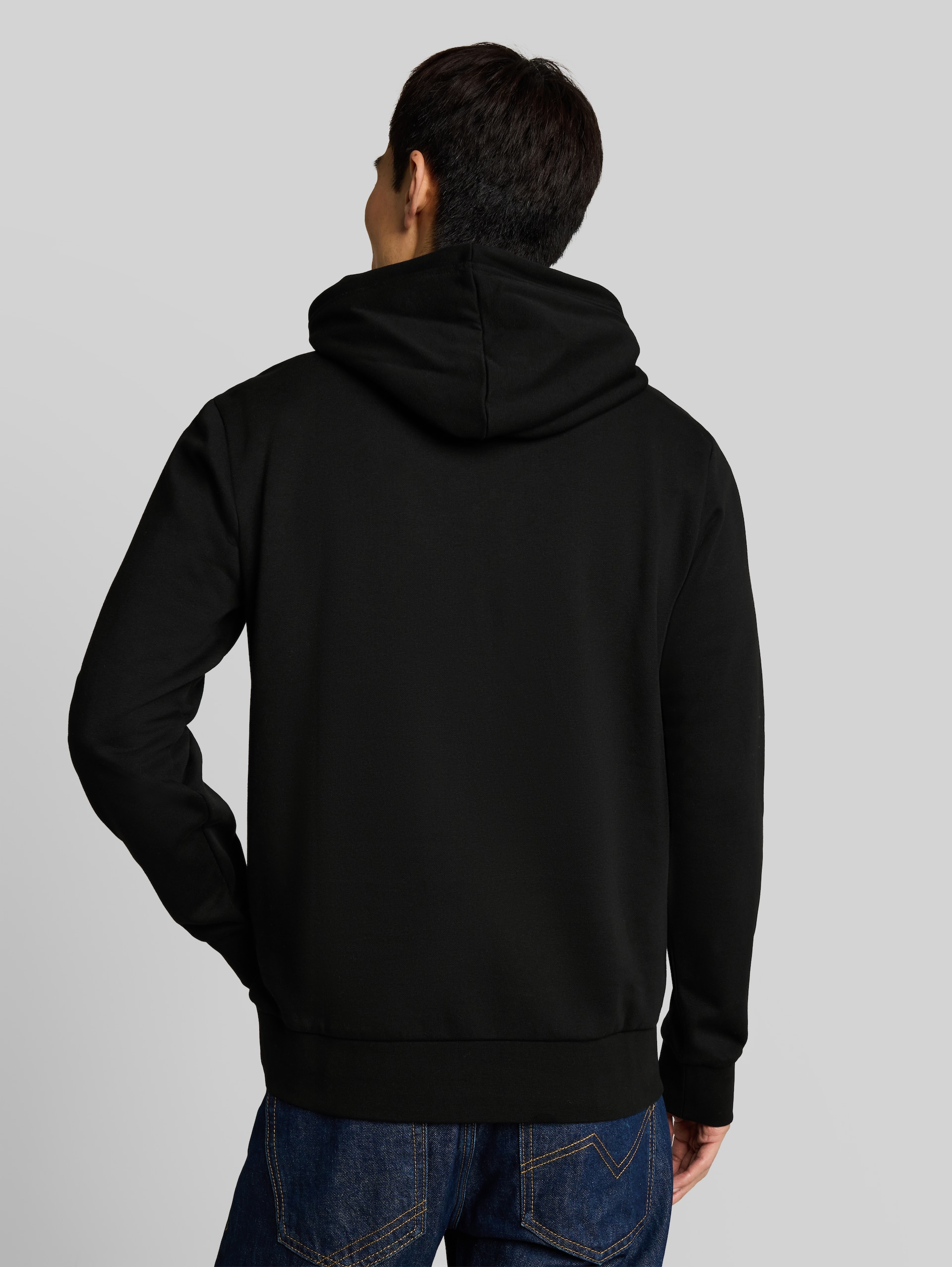 Sweat à capuche imprimé - Black - Découpe Vue arrière du modèle