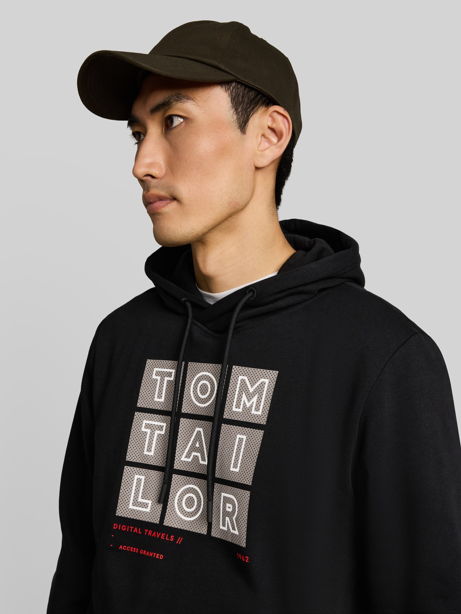 Sweat à capuche imprimé - Black - Vue détaillée du modèle
