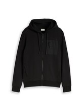 Sélectionné, Veste à capuche avec poche poitrine par Tom Tailor, noires