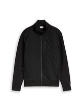 Ausgewählt, Hybrid Sweatjacke mit Stehkragen von Tom Tailor, schwarz