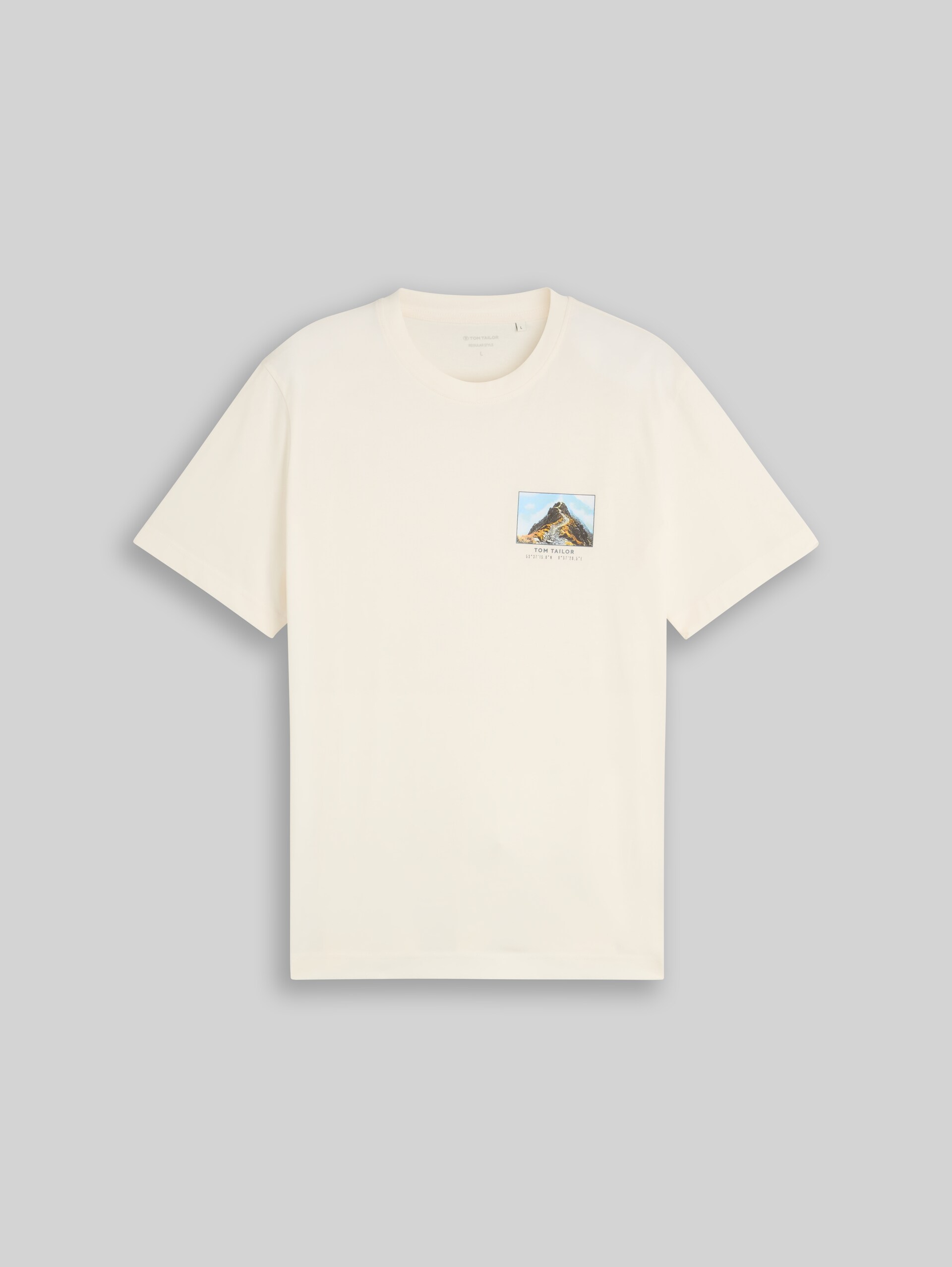 T-Shirt mit Print - Gardenia White - Vorder-Produkt-Ansicht