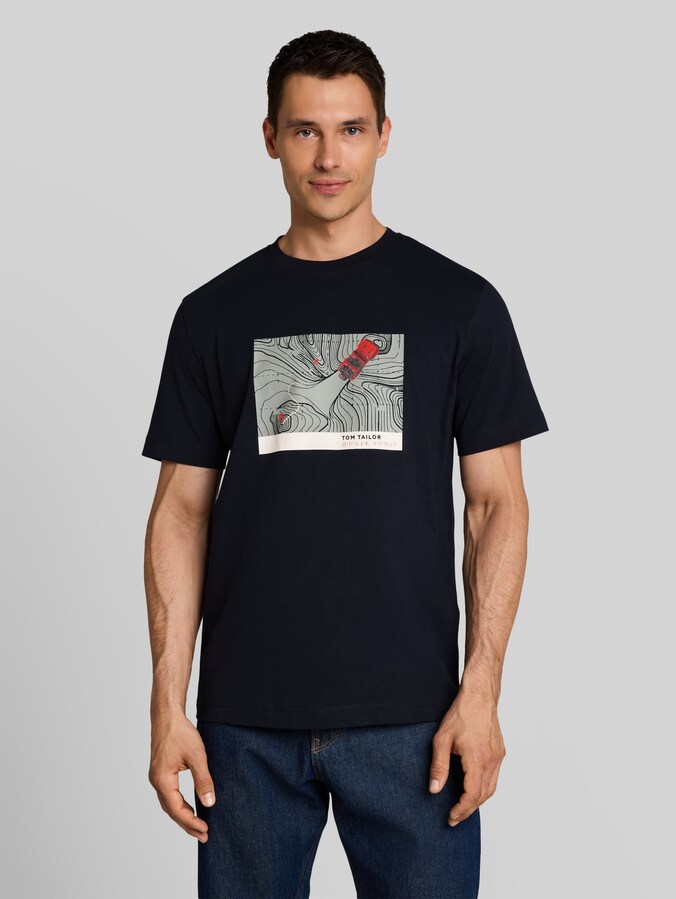 T-Shirt mit Print von Men, sky captain blue
