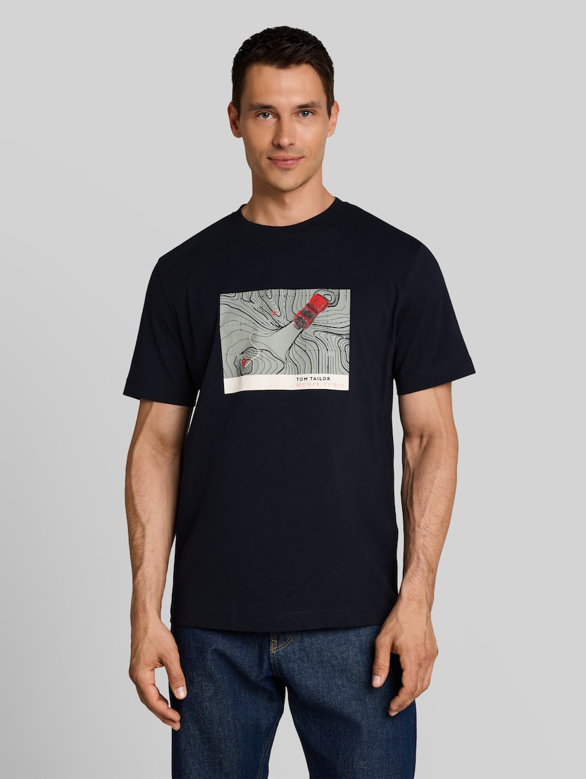 T-Shirt mit Print von Men, sky captain blue
