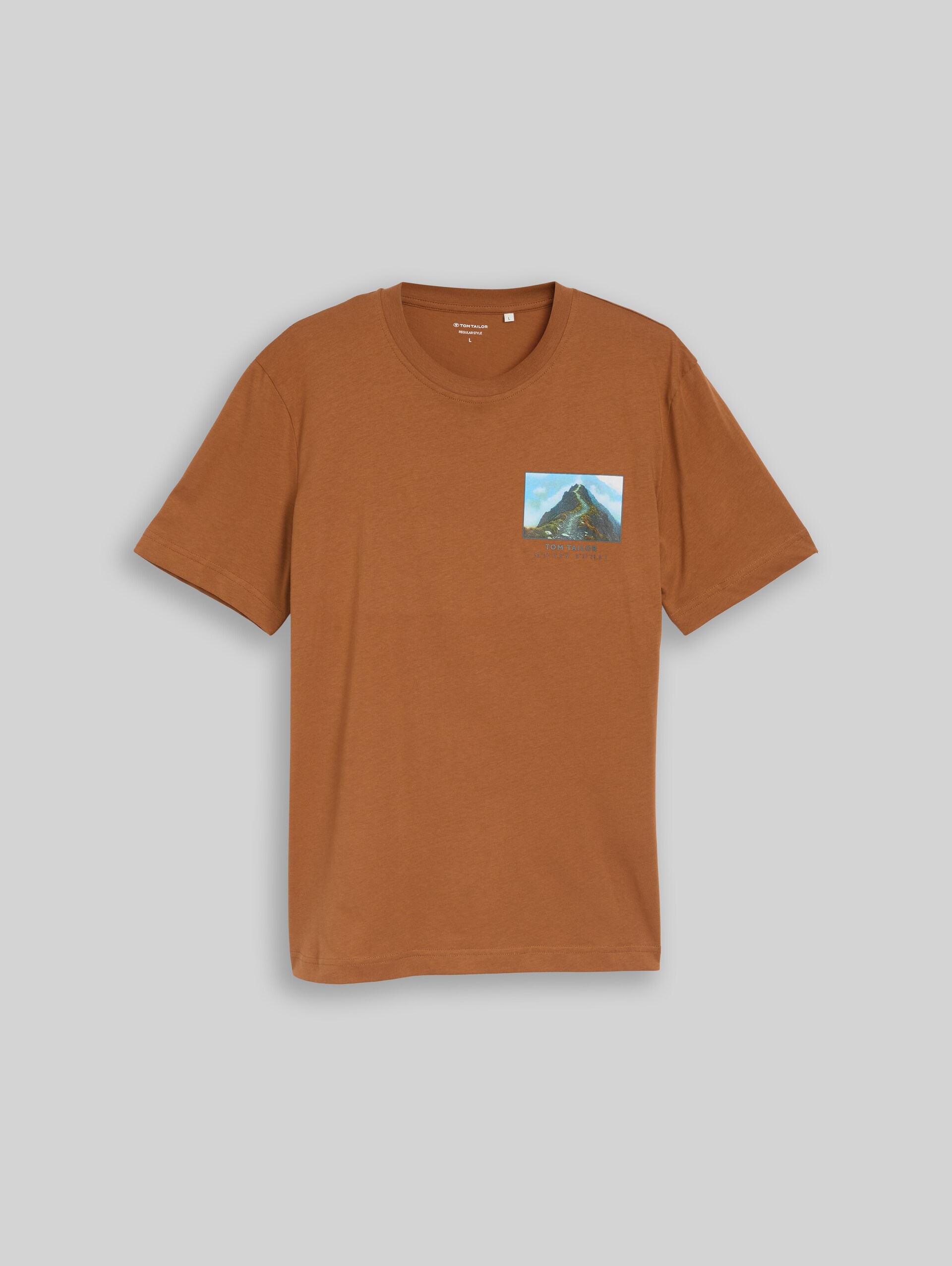 T-Shirt mit Print - bright camel brown - Vorder-Produkt-Ansicht