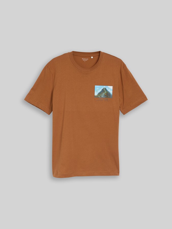 T-shirt met print door Men, bright camel brown