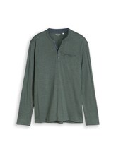 Niet geselecteerd, Serafino T-shirt met lange mouwen en borstzak door Tom Tailor, groen