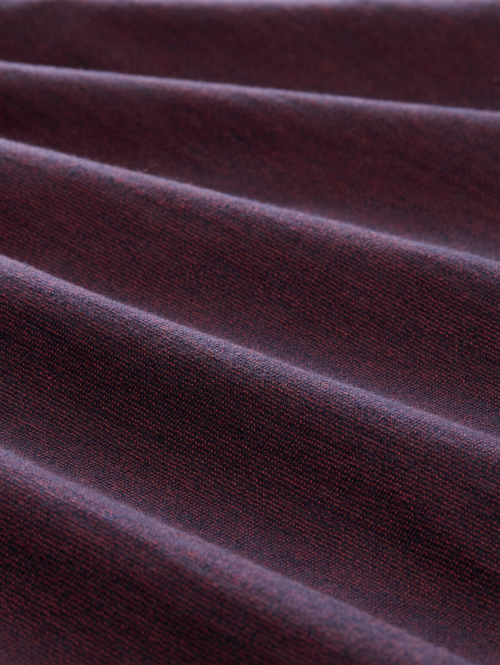 Serafino T-shirt met lange mouwen en borstzak - pear red navy injected stripe - Materiaalweergave